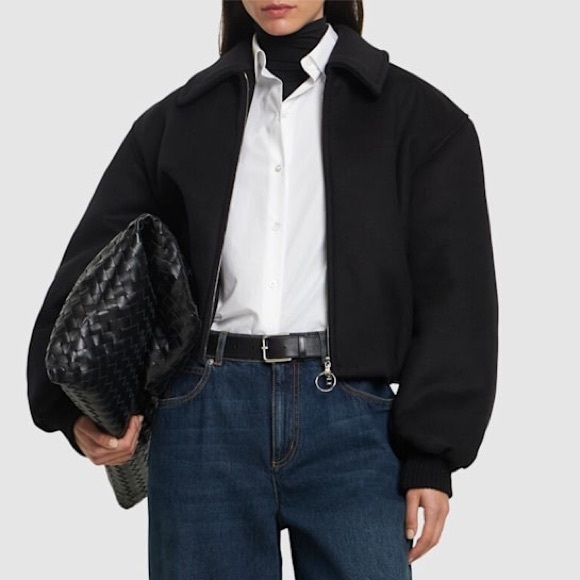 Acne Studios Wool-Blend Bomber Jacket - Picture 1 of 7